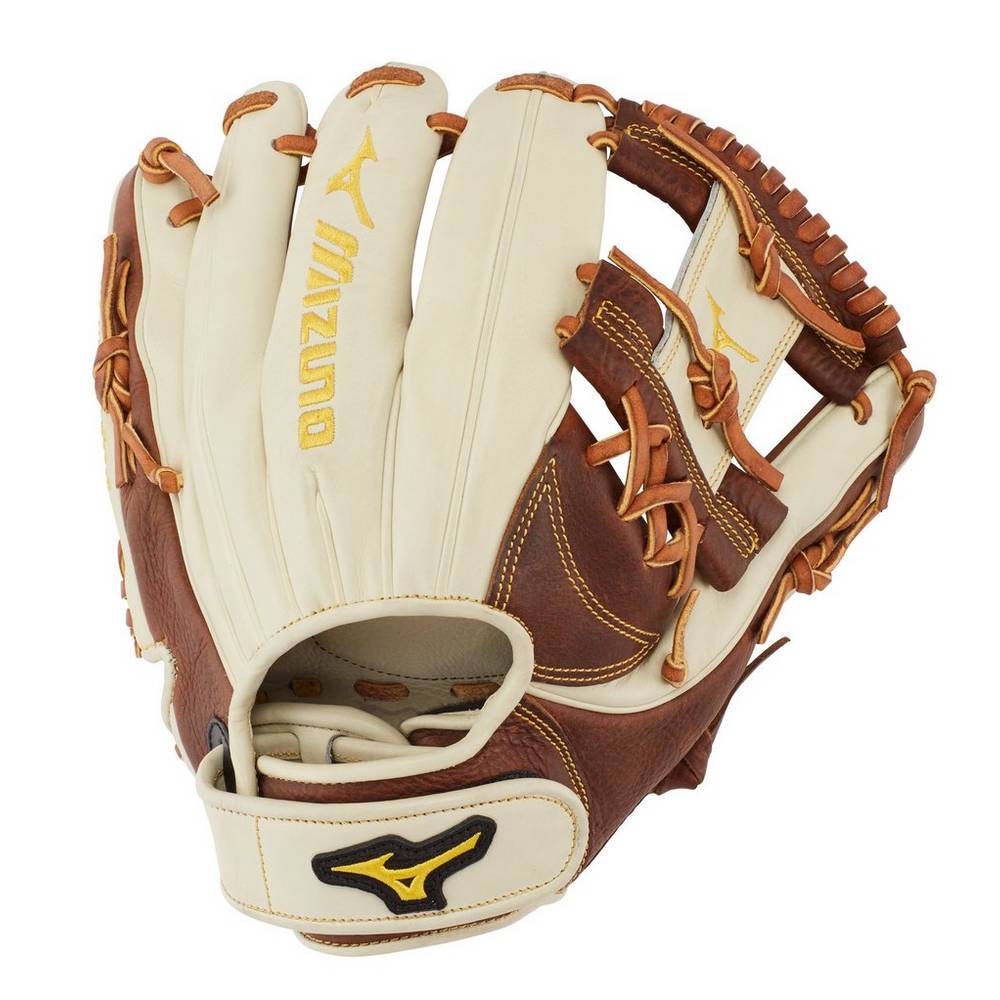 Luva Mizuno Softball Classic Series Fastpitch 11.5" - Mulher - Prateadas/Marrom - VQBDG2806